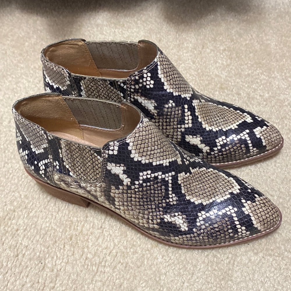 Madewell Snakeskin booties
